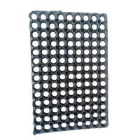 Black Rubber Hollow Mat - Shape: Rectangle