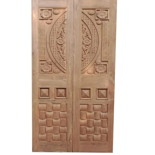 Brown Exterior Main Teak Wood Door - Application: Interior