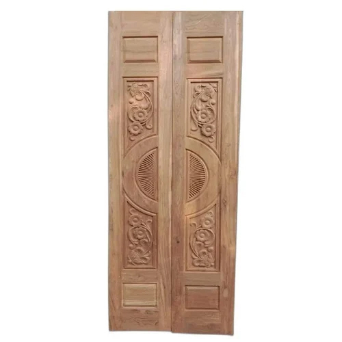 Exterior Main Teak Wood Door - Color: Brown