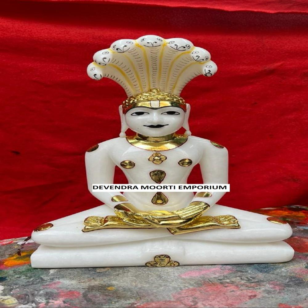 marble shankeshwar dada parshwanath statue in surat