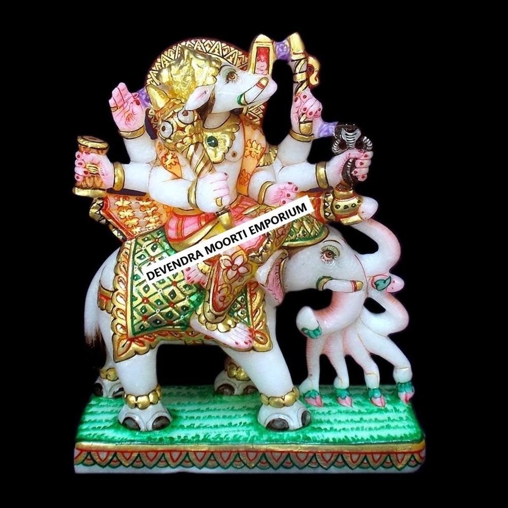 marble manibhadra jain statue