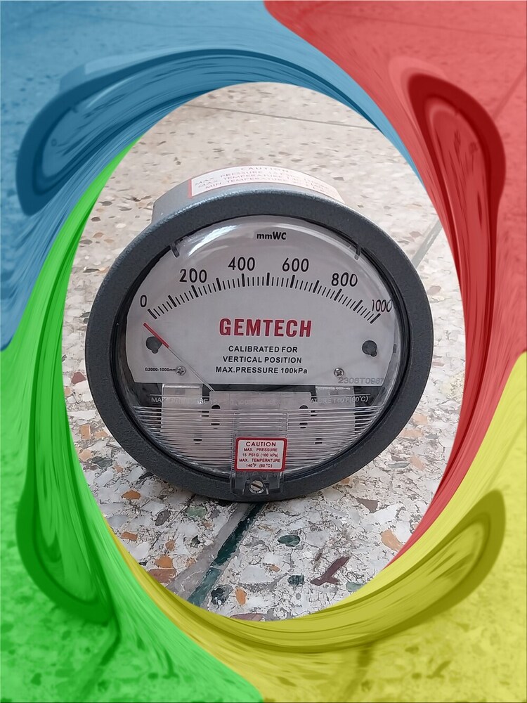 Gemtech G2010 Differential Pressure Gauge 0-10 Inch W.c