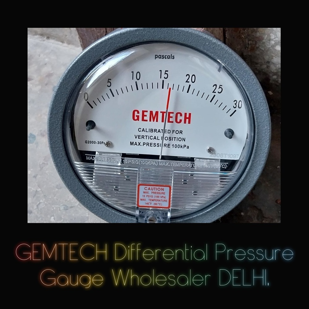 Model G2005 Gemtech Differential Pressure Gauge Range 0-5.0 Inch Wc