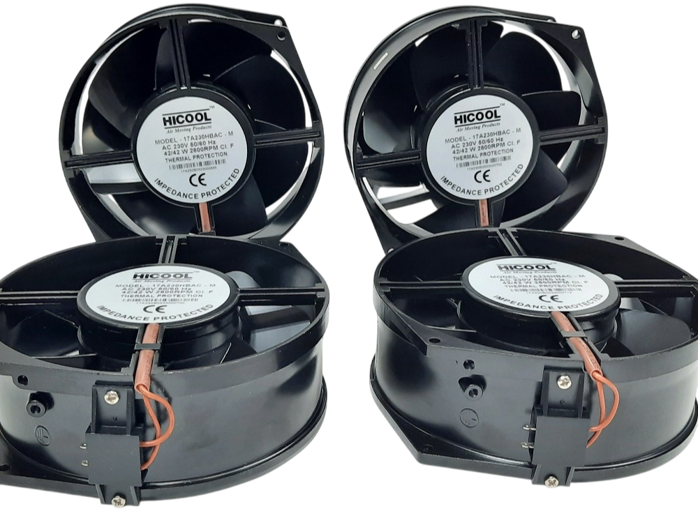 17a230hbac-m Hicool Compact Fans - Color: Black