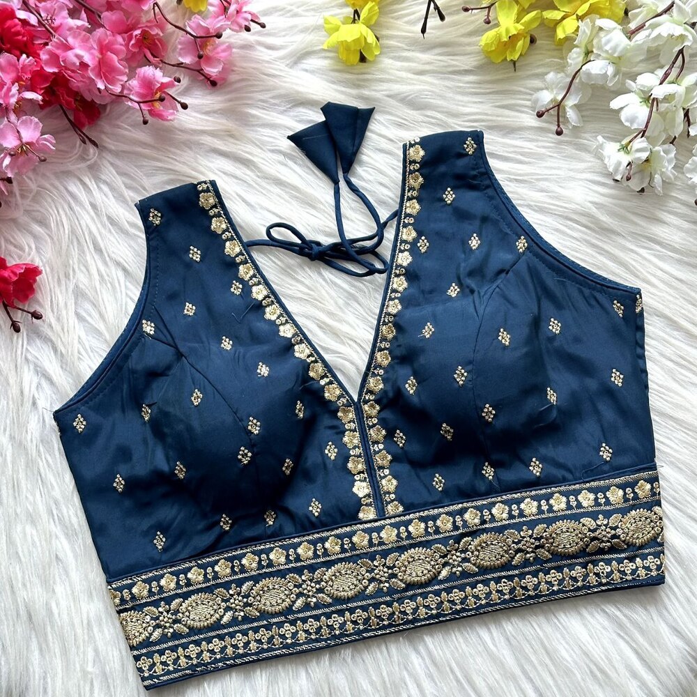 Designer Bridal Party Wear Ladies Silk Blouse