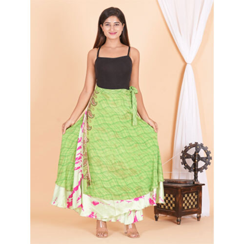 silk vinatge wrap skirts- long and knee length