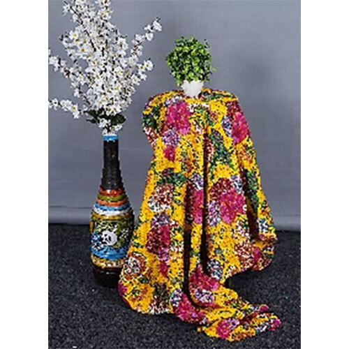 Handmade Cotton Kantha Quilt - Vibrant Fruit Print
