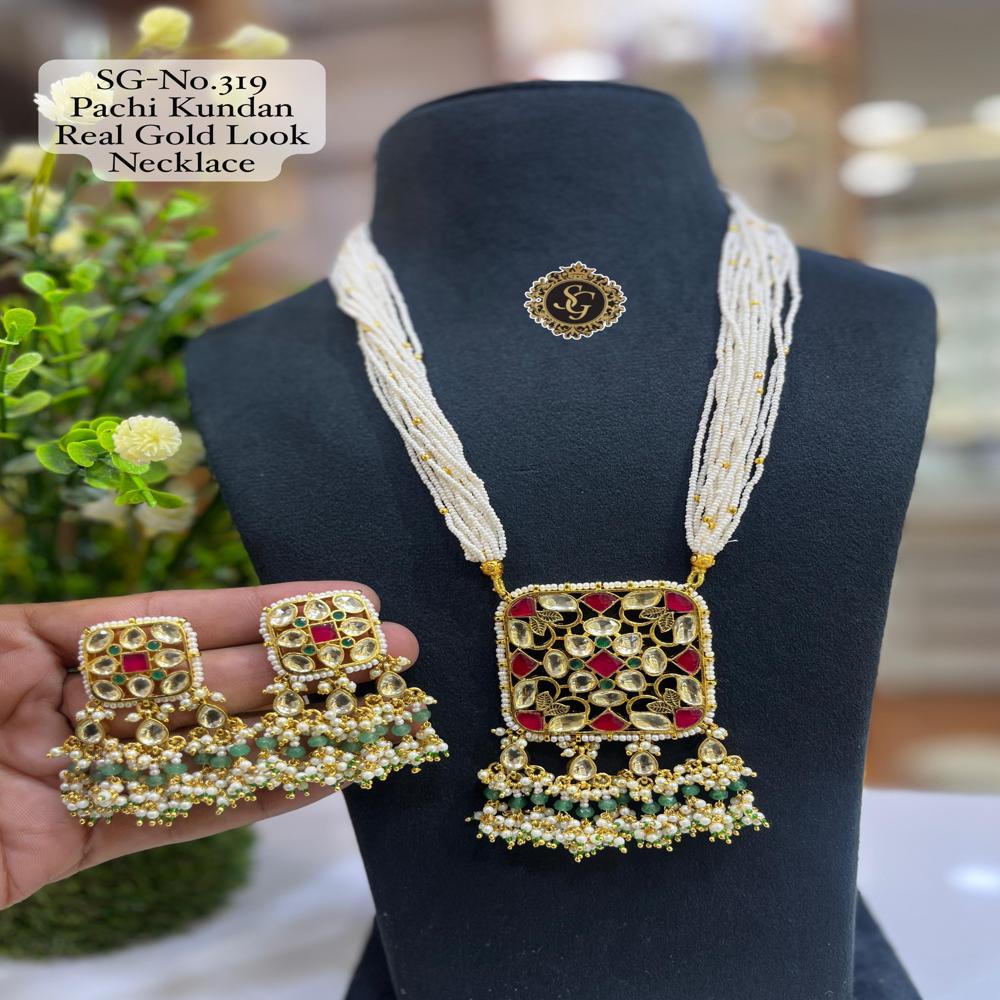 PACHI KUNDAN REAL GOLD LOOK NECKLACE