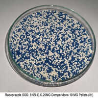 Rabeprazole Sod. 8.5% E.c.20mg Domperidone 10 Mg Pellets (ih) - Color: White And Blue