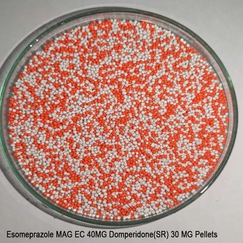 Esomeprazole Mag Ec 40 Mg Domperidone(Sr) 30 Mg Pellets - Color: Orange And White