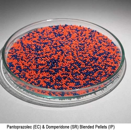 Pantoprazolec (Ec) & Domperidone (Sr) Blended Pellets (Ip) - Color: Orange And Blue