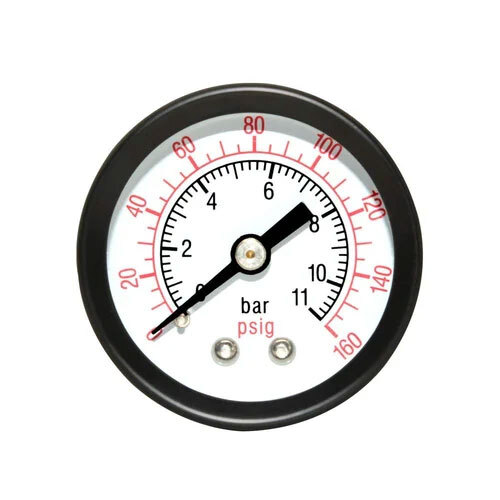 Air Compressor Pressure Gauge - Color: White And Black