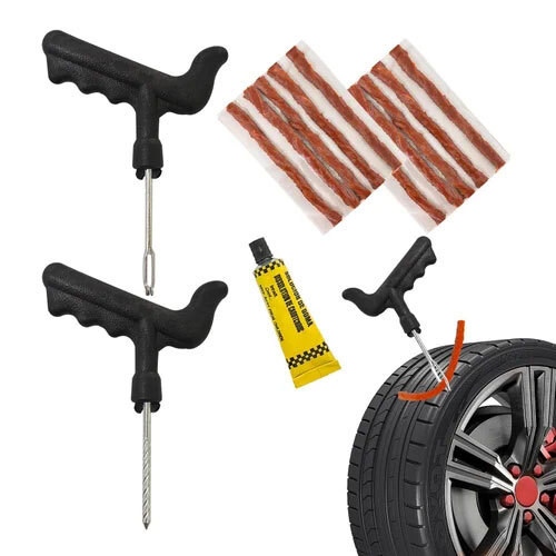 Tyre Puncture Repair Tools - Color: Silver