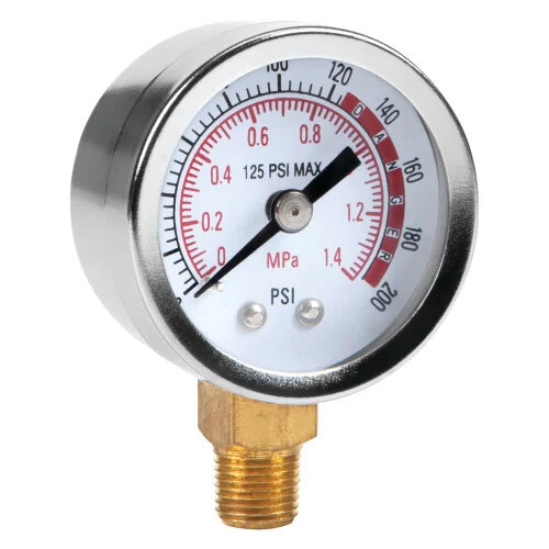 Air Compressor Gauge - Color: White And Black