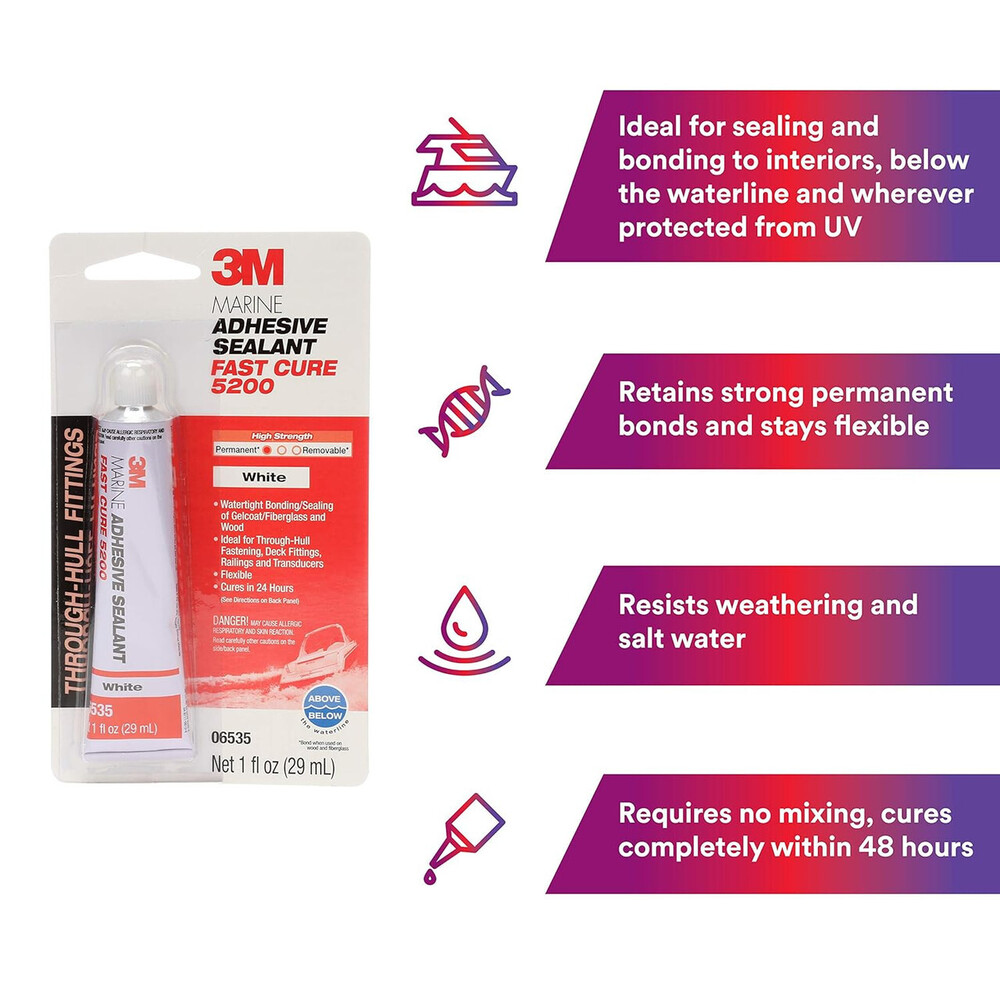 3m Marine Adhesive Sealant Fast Cure - Application: Boats