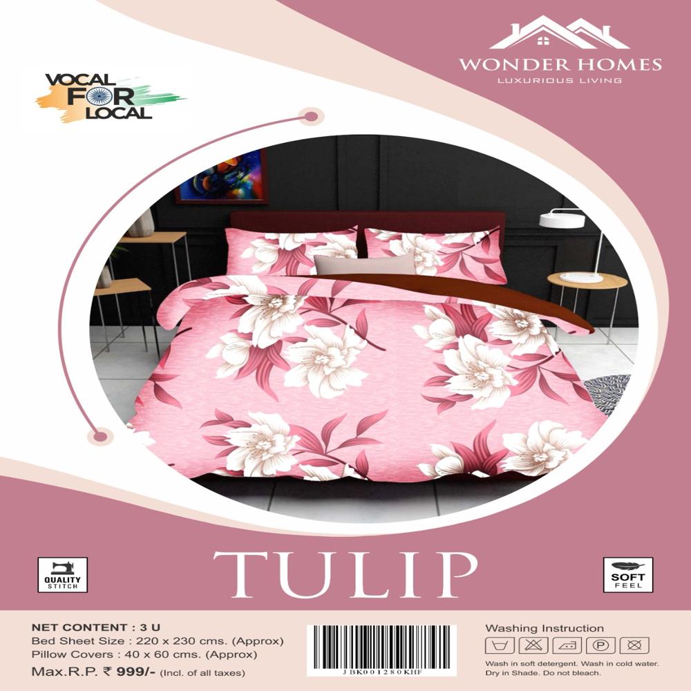 Bedsheet Double Bed - Cotton Blend, King Size, Ivory White | Fitted And Flat Sheets, Elastic Hem For Secure Fit, Easy Care