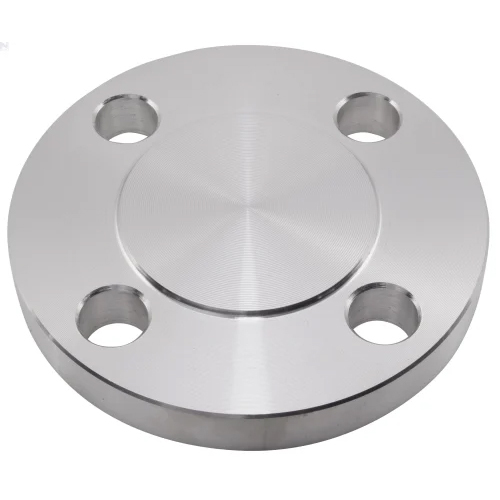 Stainless Steel Blind Flange - 10 Inch Diameter, Polished Silver Rust-Proof Surface | Grade 904L, ASTM A105 Compliant for Gas Industry