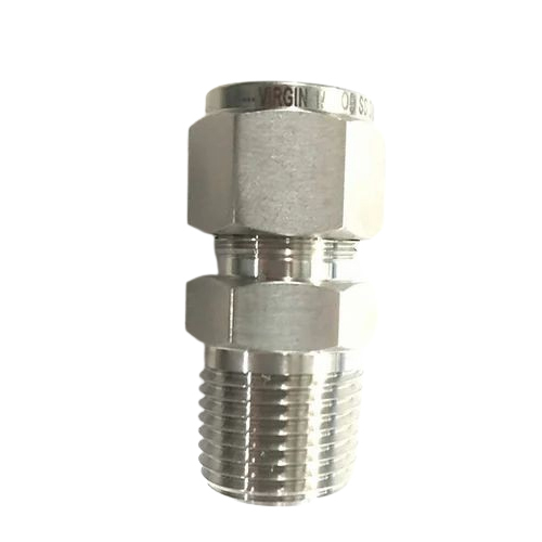 3 Inch Stainless Steel Male Connector - Color: Silver