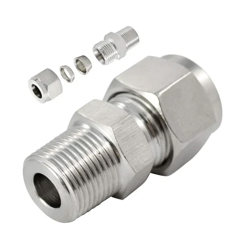 Stainless Steel Compression Fitting - Color: Silver