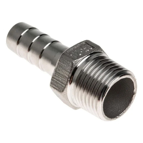 Stainless Steel Hose Nipple - Color: Silver