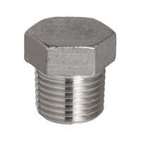 Stainless Steel Hexagonal Head Plug - Color: Silver