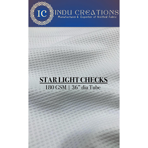 180 GSM 36 Inch Dia Tube Star Light Checks Fabric