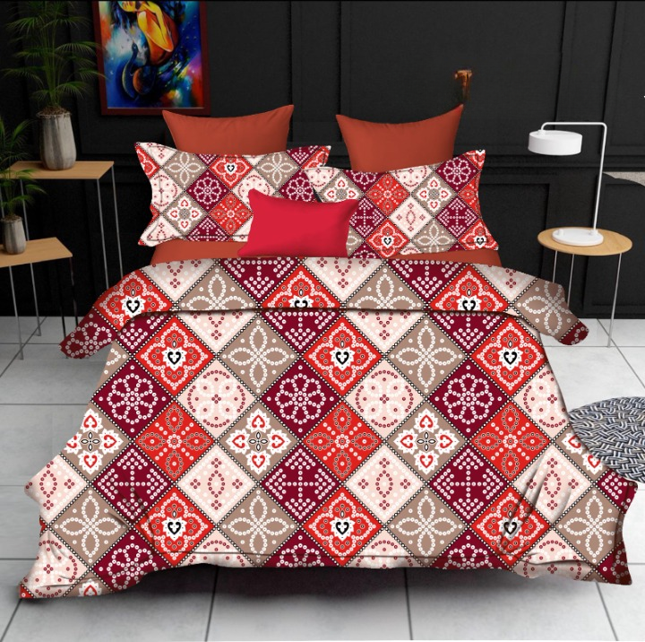 Bedsheet Double Bed - Cotton Blend, King Size, Ivory White | Fitted And Flat Sheets For Ultimate Comfort And Durability