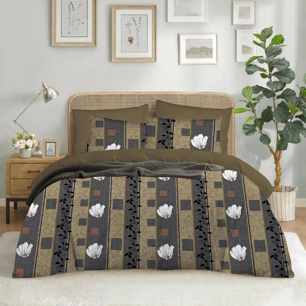 Bedsheet Double Bed - 100% Cotton, Queen Size, Solid Ivory Color | Fitted And Flat Sheet Options, Soft Touch, Durable And Breathable