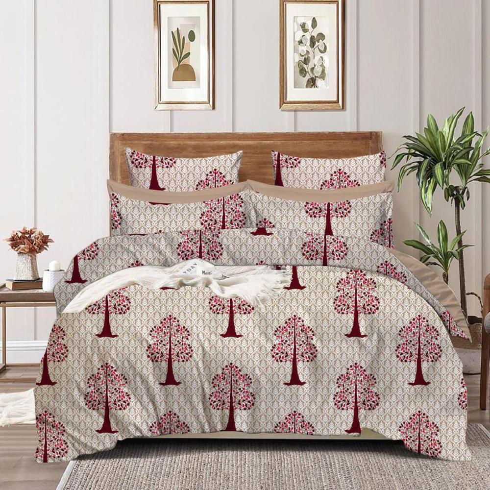 Bedsheet Double Bed - 100% Cotton, Queen Size, Solid Ivory Color | Fitted And Flat Sheet Options, Soft Touch, Durable And Breathable