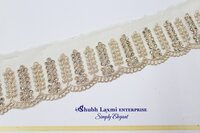 Designer golden  moti with stone lace