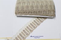 Designer golden  moti with stone lace