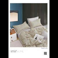 Glitter Printed Double Size Bedsheet - Design Type: Minimalist