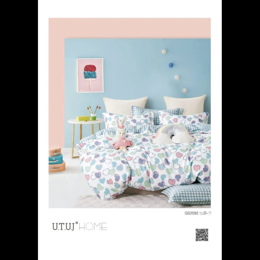 Glitter Printed Double Size Bedsheet - Design Type: Minimalist