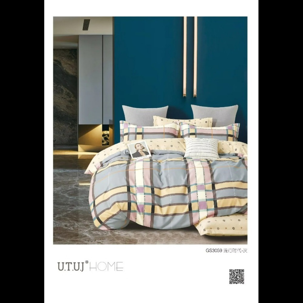 Glitter Printed Double Size Bedsheet - Design Type: Minimalist