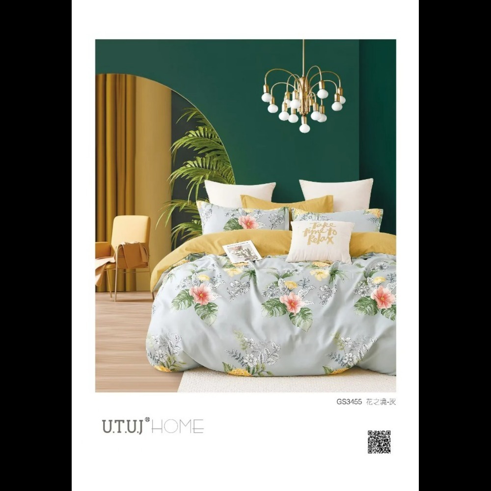Glitter Printed Double Size Bedsheet - Design Type: Minimalist