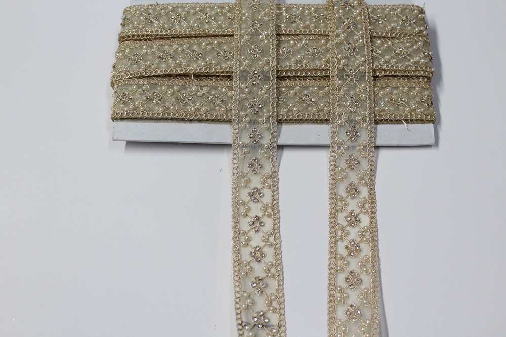 Fancy Handwork Lace - Color: Golden