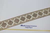 golden embroidery stone lace