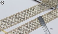 Golden Fancy Stone Lace - Design: Handwork