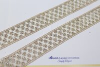 golden fancy stone lace