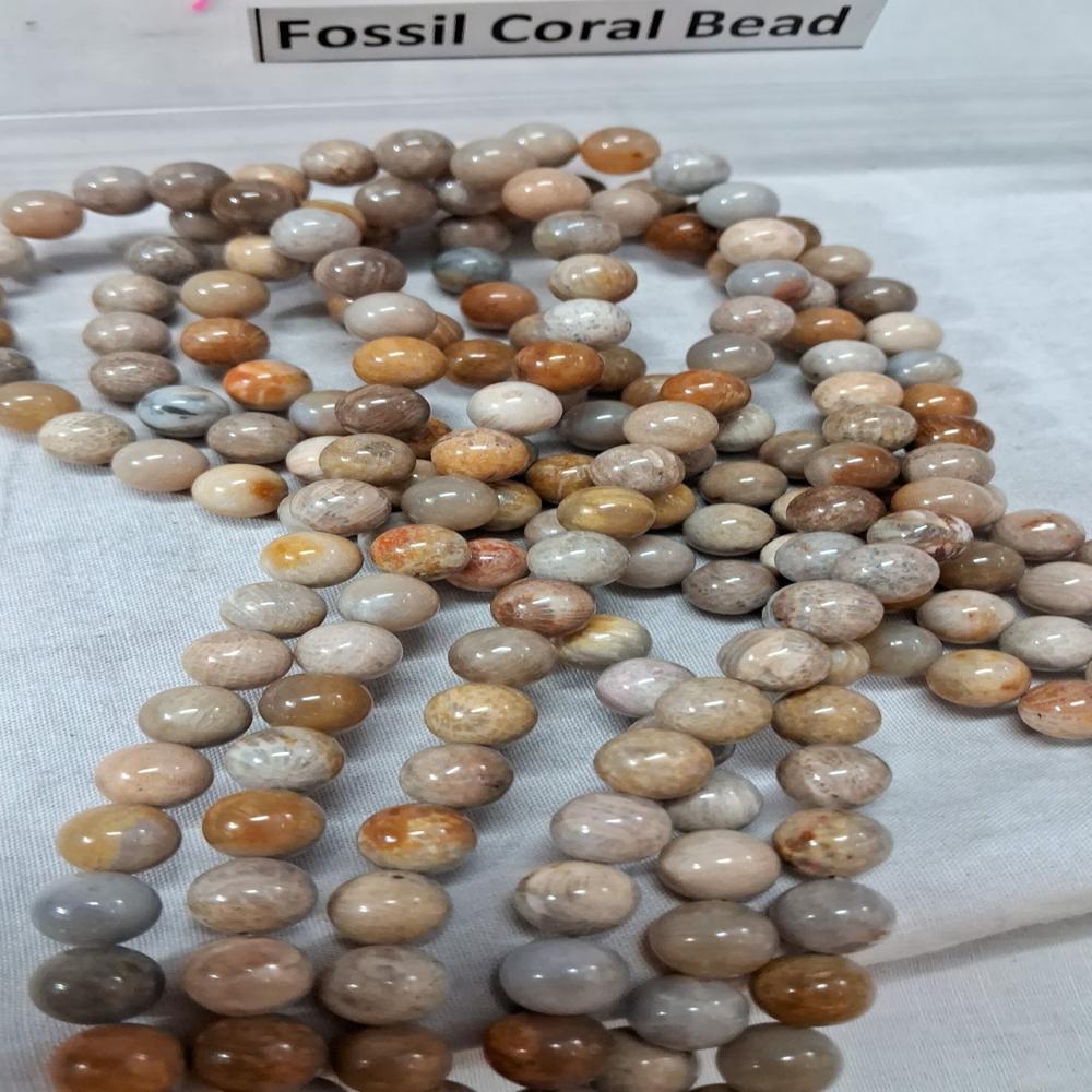 Coral Fossil Crystal Beads