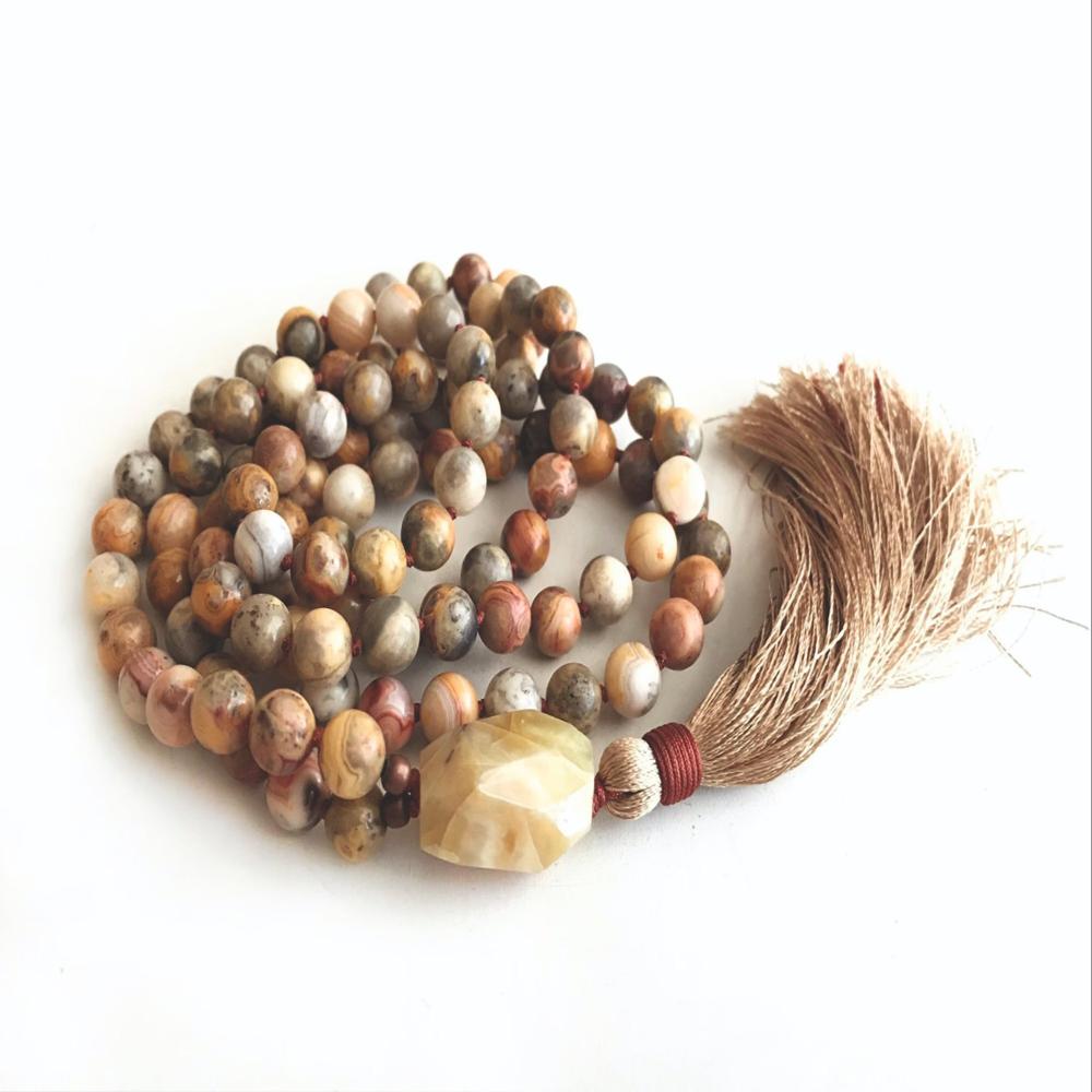 Crazy Lace Agate Crystal Beads - Color: Multicolour