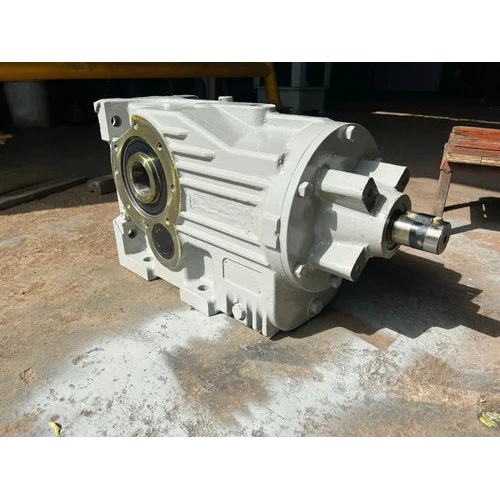 Input Solid Bevel Helical Gear Box - Color: Grey