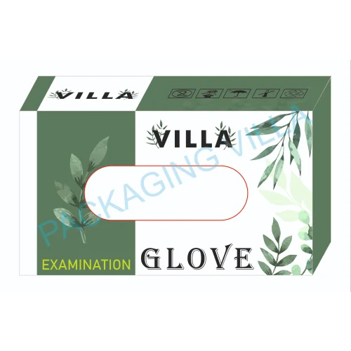 350Gsm Gloves Packaging Box - Color: Green