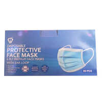 Duplex Paper Face Mask Packaging Box - Color: Blue