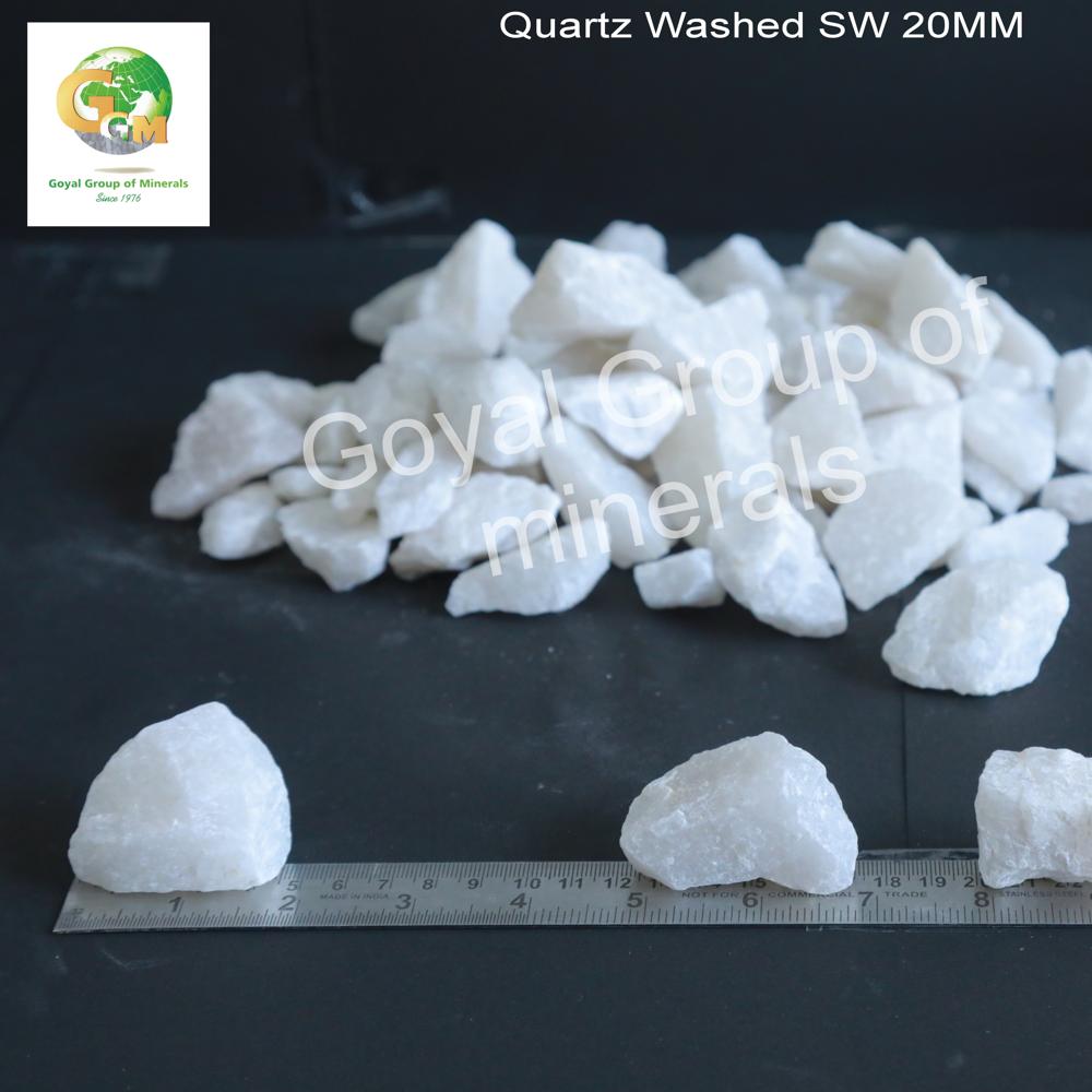 Snow White Quartz Stone Lumps 20MM