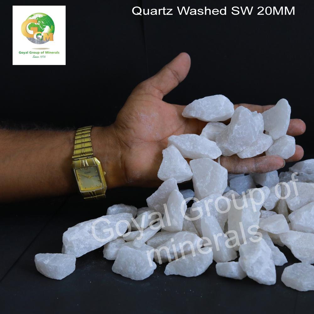 Snow White Quartz Stone Lumps 20MM