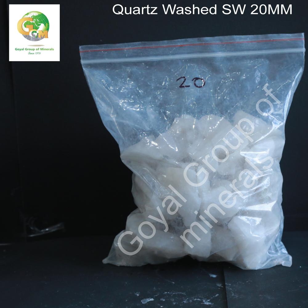 Snow White Quartz Stone Lumps 20MM