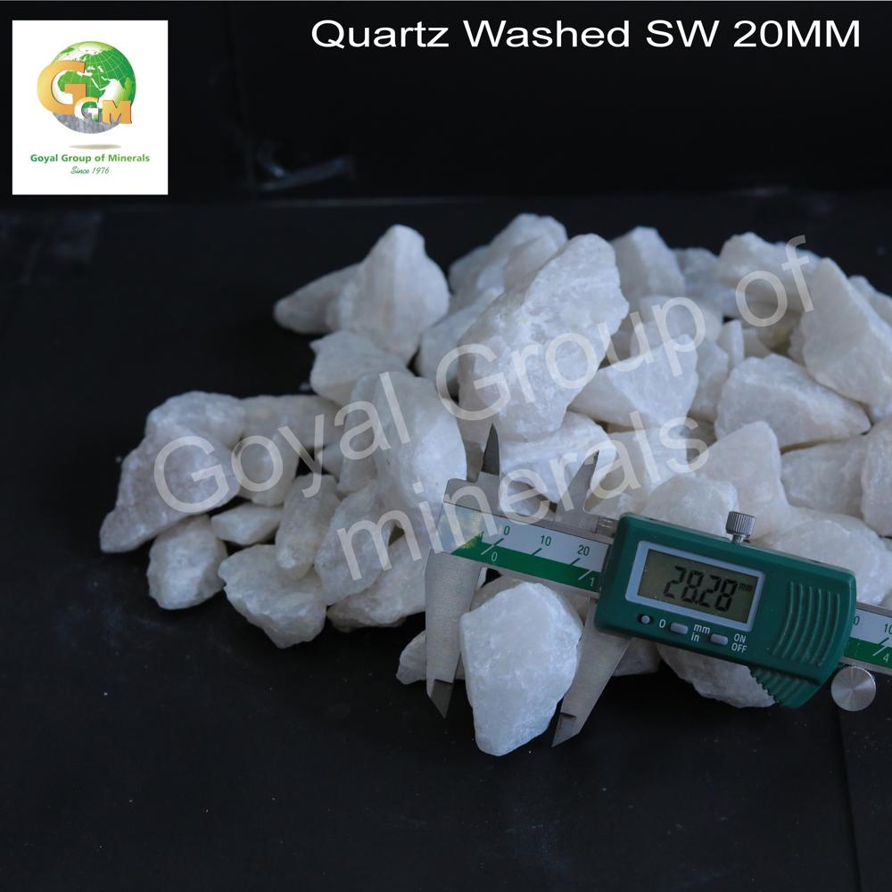 Snow White Quartz Stone Lumps 20MM