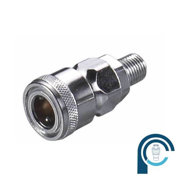 Quick Connect Coupler 20 Sf - Stainless Steel, High-pressure Resistant, Leak-proof Performance | Tool-free Quick Connection, Compact Round Design