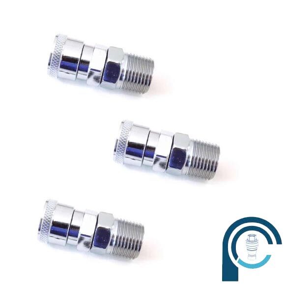 Quick Connect Coupler 30sm - Steel, 35 Scfm Air Flow At 100 Psig, Stainless Steel/carbon Steel/brass | Quick-connect Design, Leak-proof Seal, Corrosion Resistant